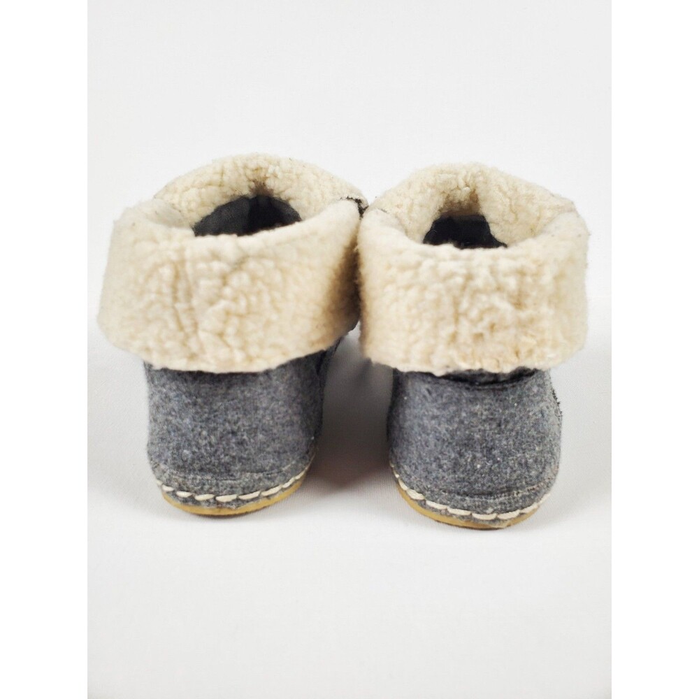 Rocket Dog Women's Canvas Fold Over Ankle Boots Size 5 Grey with Cream Sherpa - Picture 6 of 15